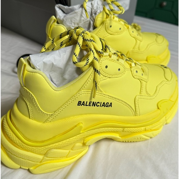 Balenciaga tripe s sneaker in yellow new in box size 40/ 9.5 - Picture 6 of 6